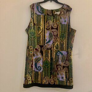 Studio AA Sleeveless Dress Print Sz 18W